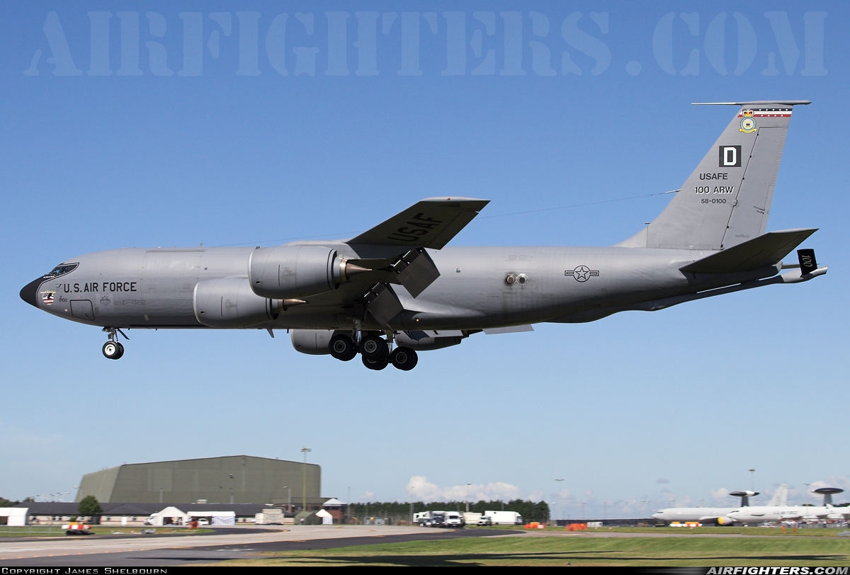 USA - Air Force Boeing KC-135R Stratotanker (717-148) 58-0100 at Waddington (WTN / EGXW), UK