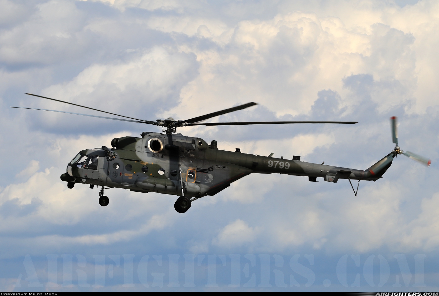 Czech Republic - Air Force Mil Mi-171Sh 9799 at Hradec Kralove (LKHK), Czech Republic