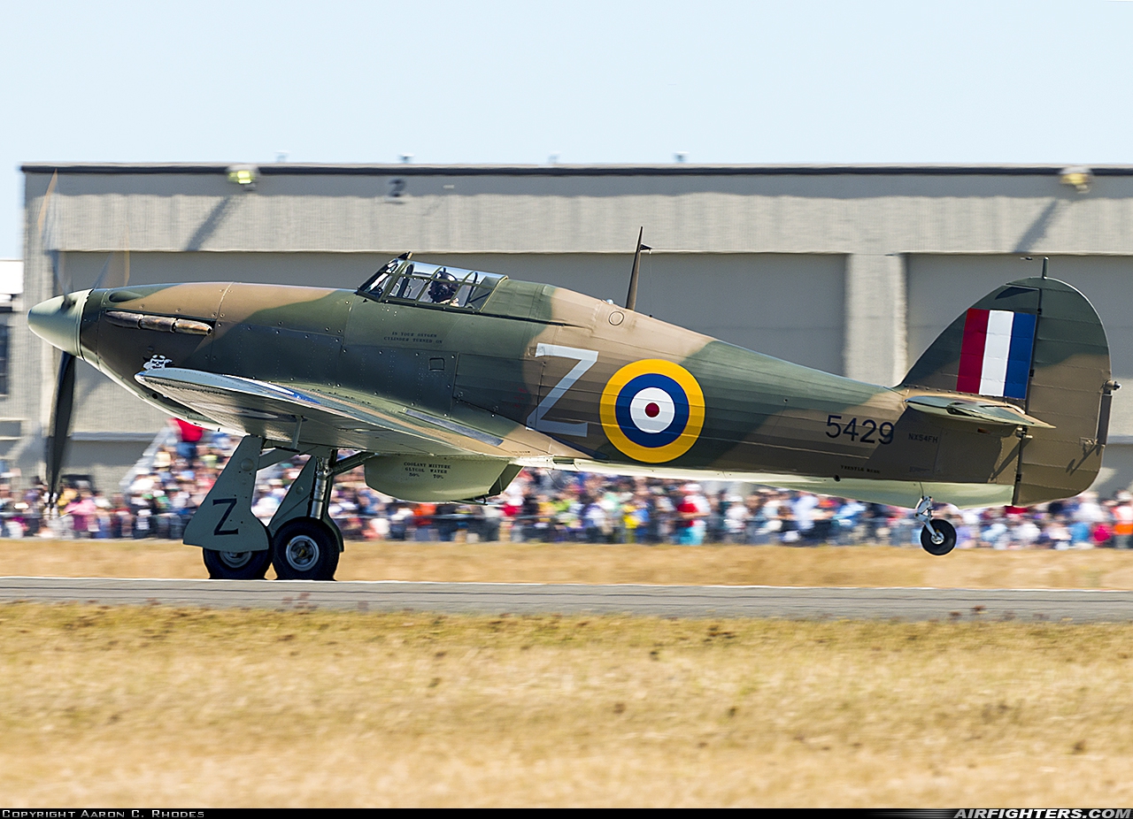 Private - Flying Heritage Collection Hawker Hurricane XII NX54FH at Everett - Snohomish County / Paine Field (PAE / KPAE), USA