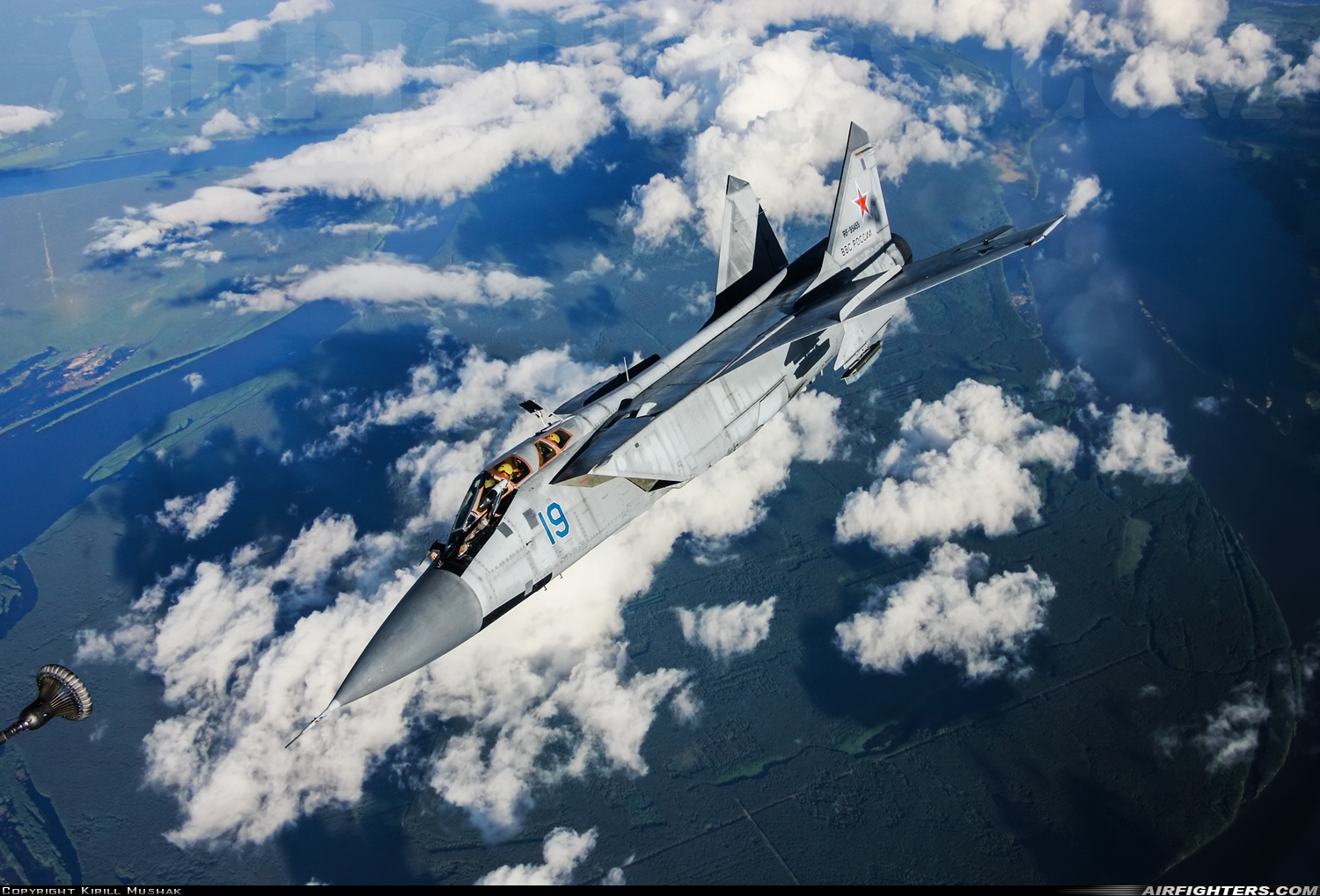 Russia - Air Force Mikoyan-Gurevich MiG-31DZ RF-95455 at In Flight, Russia