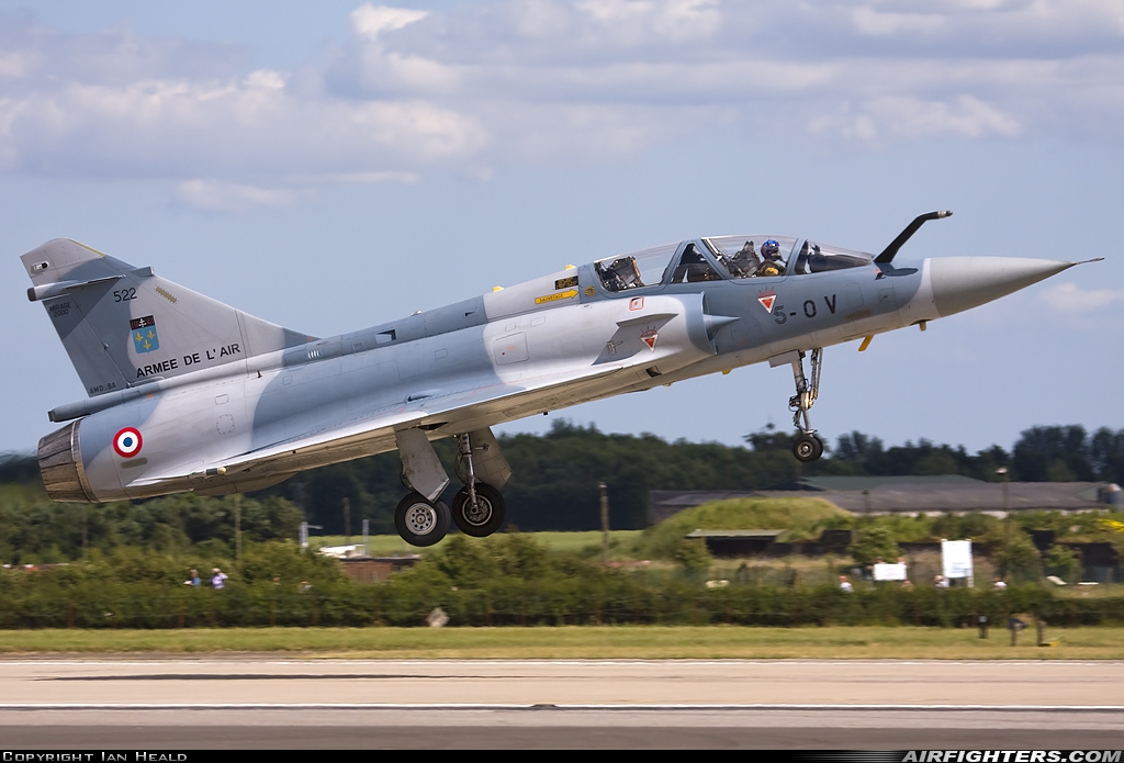 France - Air Force Dassault Mirage 2000B 522 at Waddington (WTN / EGXW), UK