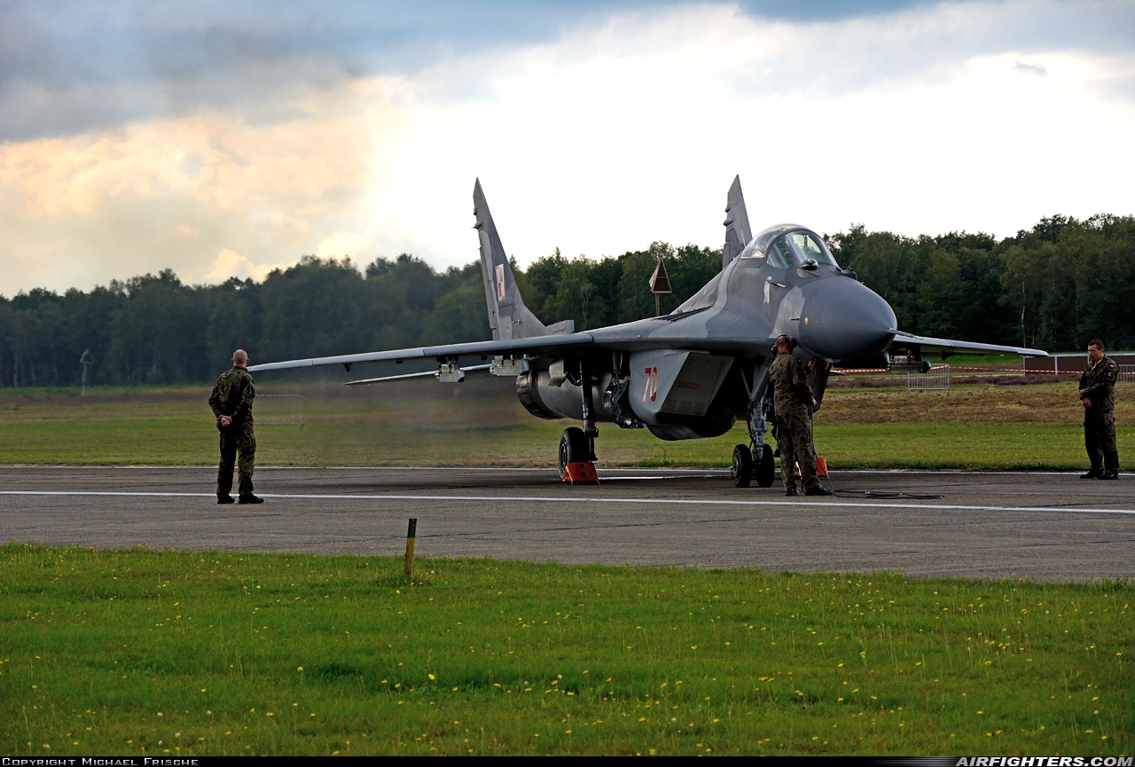 Poland - Air Force Mikoyan-Gurevich MiG-29A (9.12A) 70 at Kleine Brogel (EBBL), Belgium