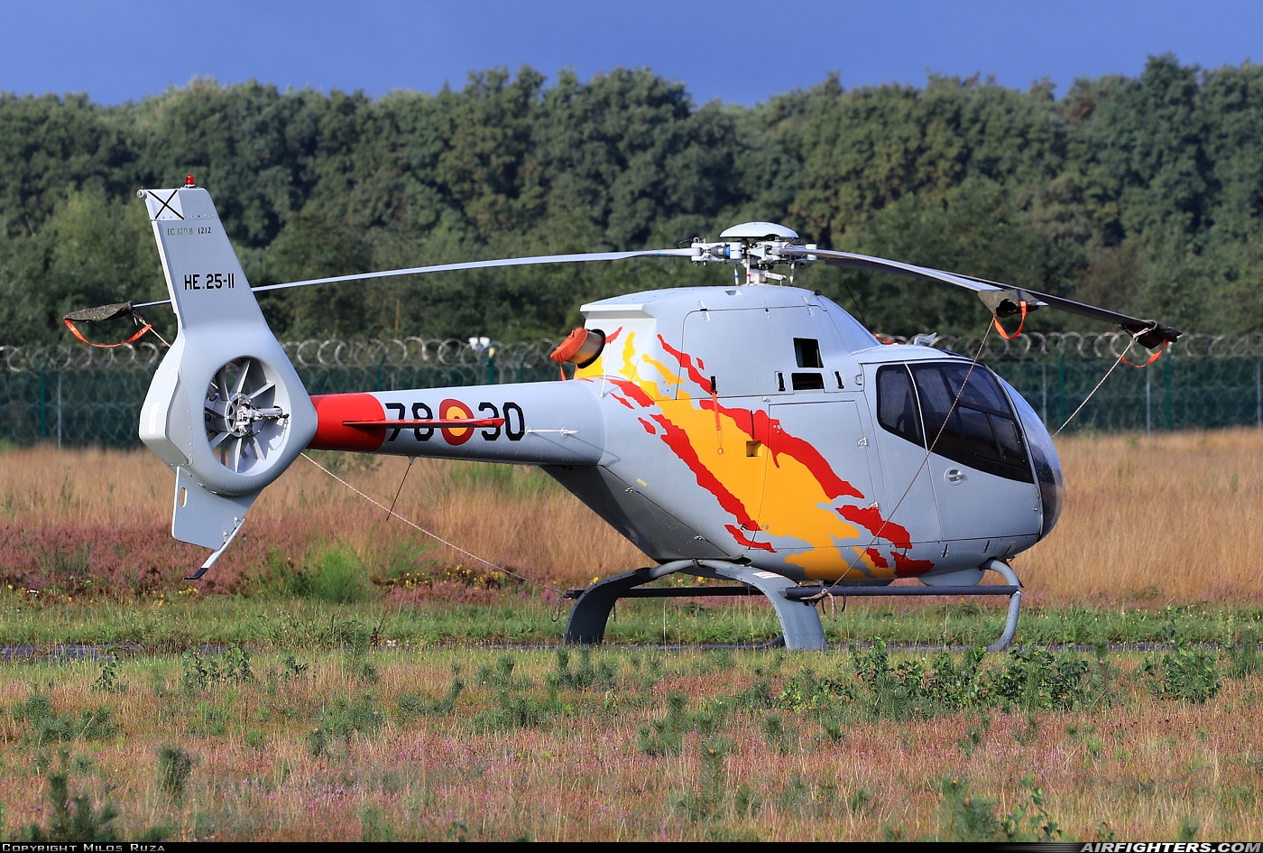 Spain - Air Force Eurocopter EC-120B Colibri HE.25-11 at Kleine Brogel (EBBL), Belgium
