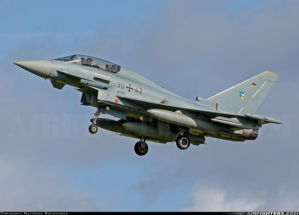 Germany - Air Force Eurofighter EF-2000 Typhoon T 30+42 at Norvenich (ETNN), Germany