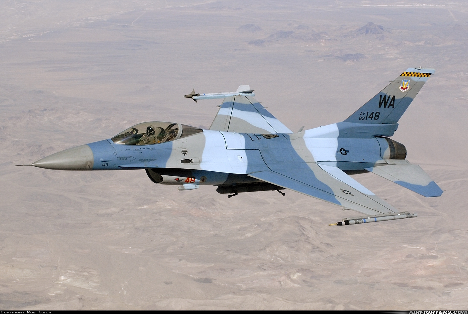 USA - Air Force General Dynamics F-16C Fighting Falcon 89-2148 at In Flight, USA