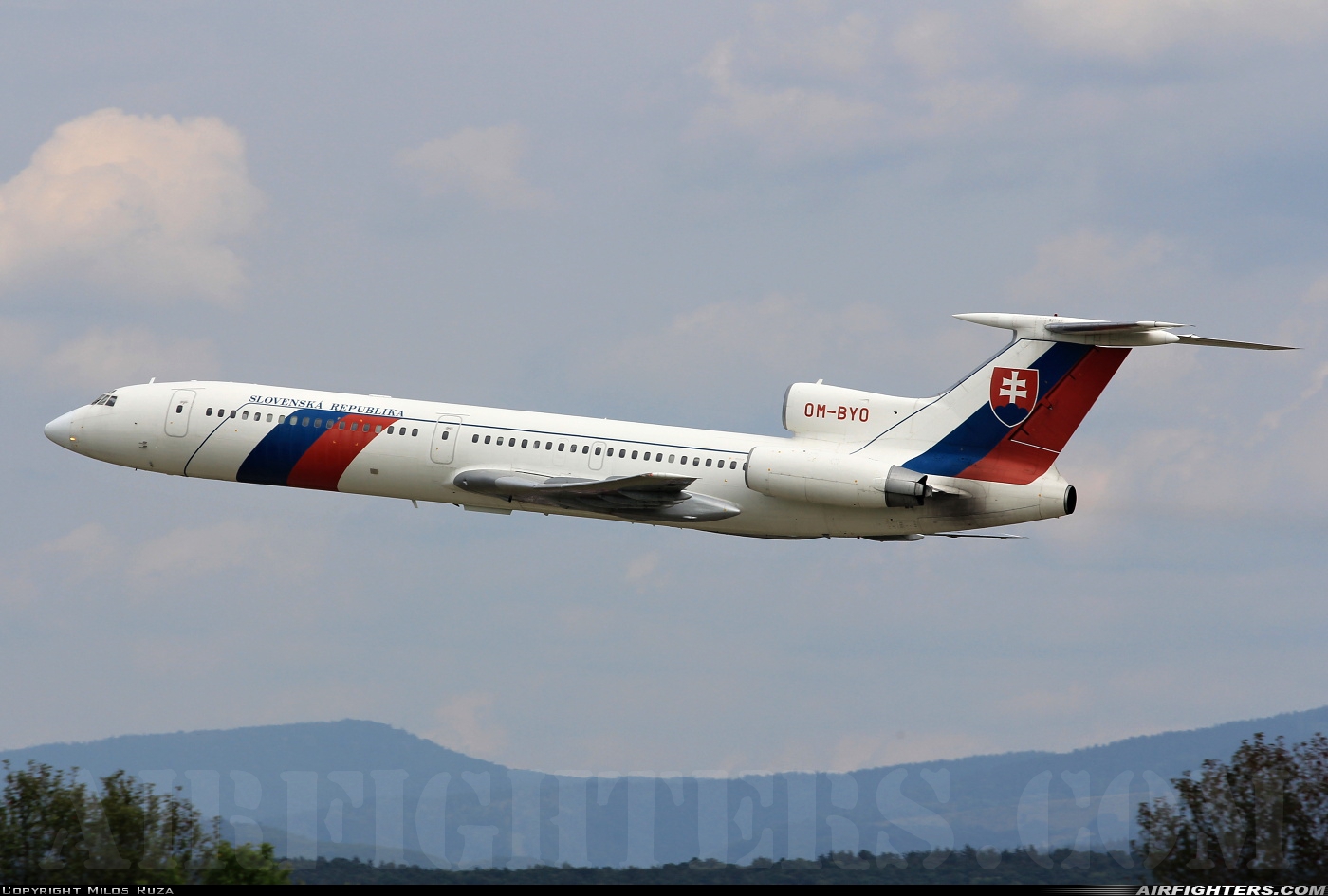 Slovakia - Government Tupolev Tu-154M OM-BYO at Sliac (LZSL), Slovakia