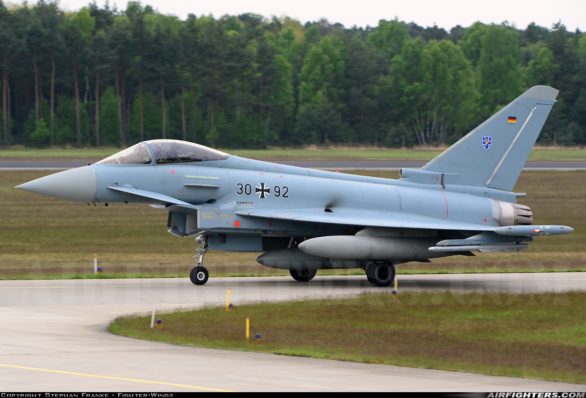 Germany - Air Force Eurofighter EF-2000 Typhoon S 30+92 at Holzdorf (ETSH), Germany