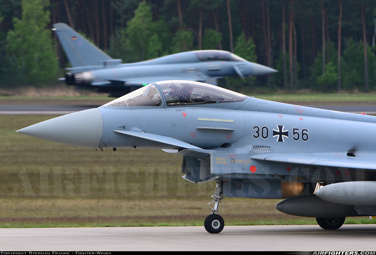 Germany - Air Force Eurofighter EF-2000 Typhoon S 30+56 at Holzdorf (ETSH), Germany