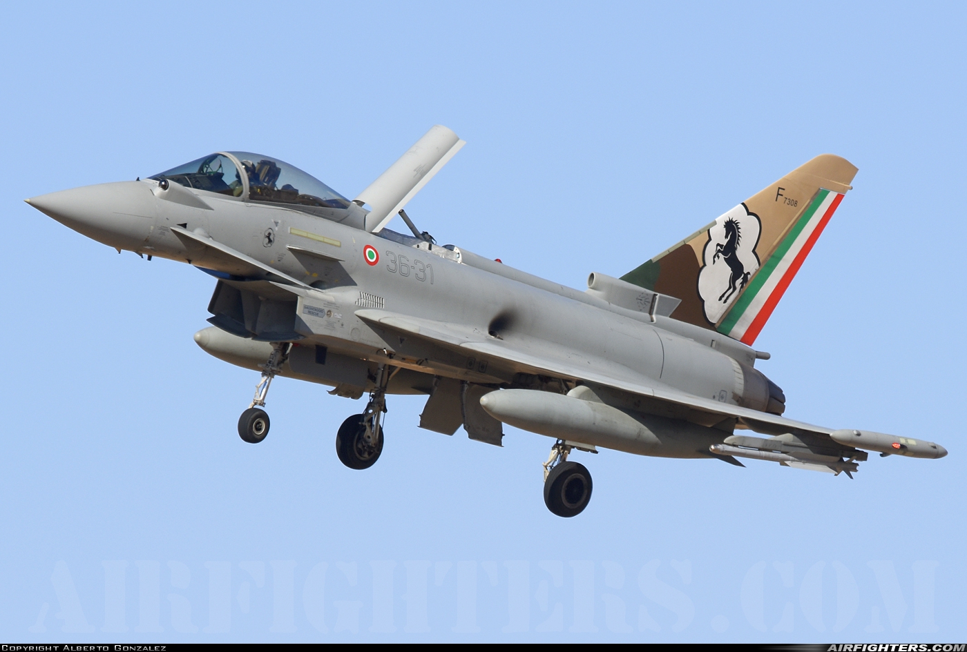 Italy - Air Force Eurofighter F-2000A Typhoon (EF-2000S) MM7308 at Albacete (- Los Llanos) (LEAB), Spain