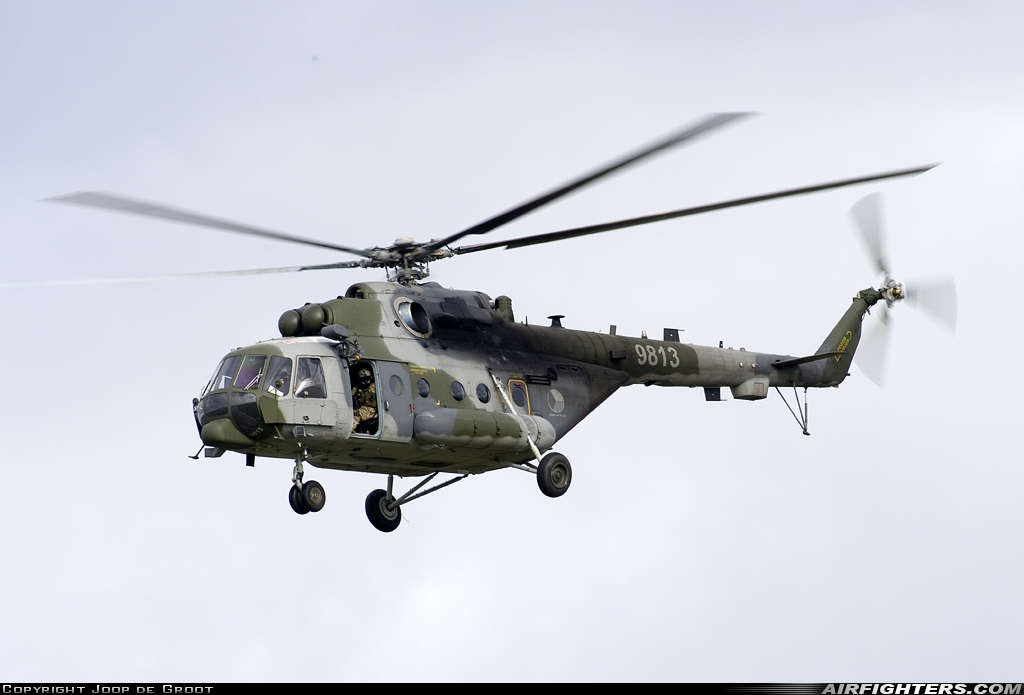 Czech Republic - Air Force Mil Mi-171Sh 9813 at Namest nad Oslavou (LKNA), Czech Republic