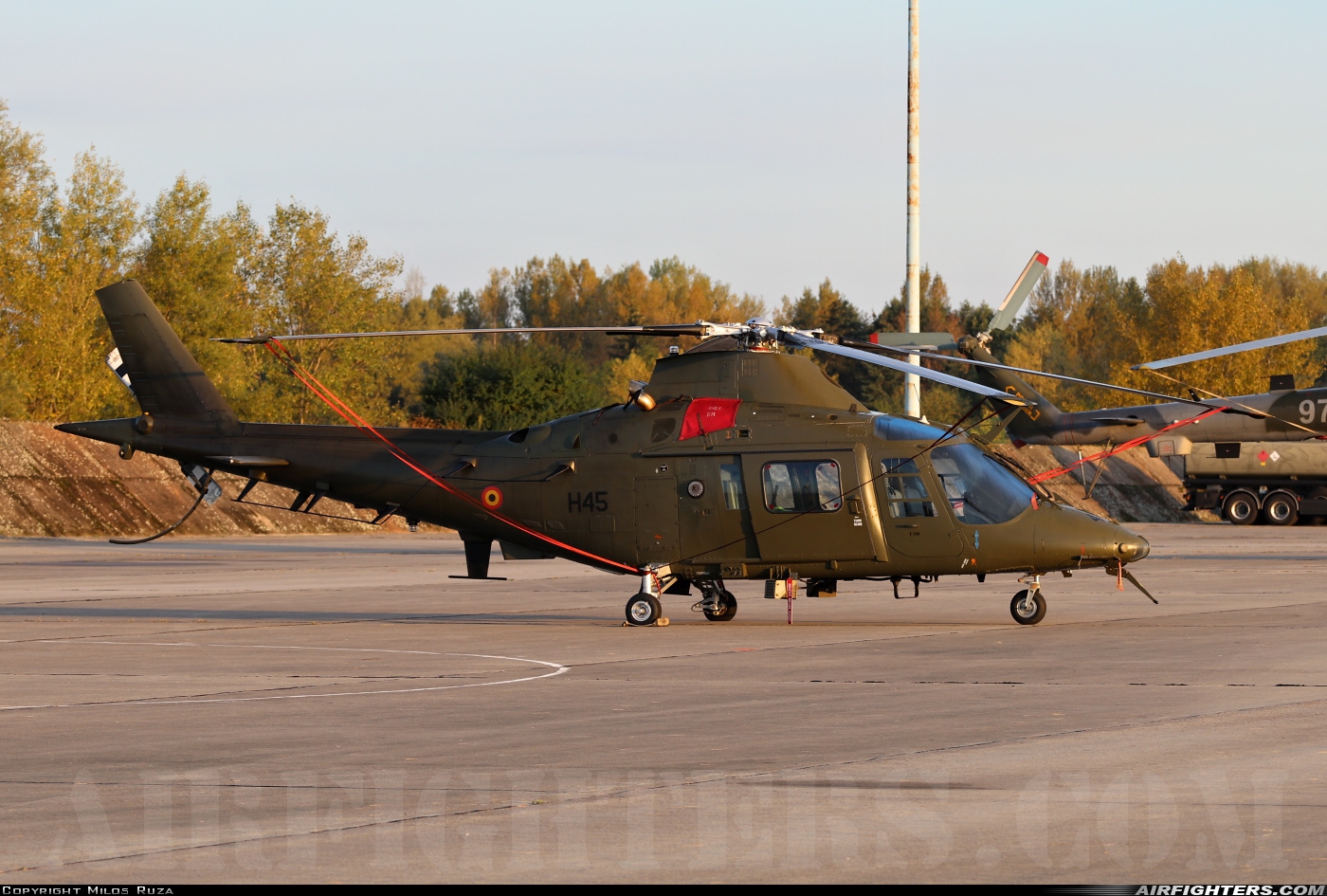 Belgium - Army Agusta A-109HA (A-109BA) H45 at Hradec Kralove (LKHK), Czech Republic