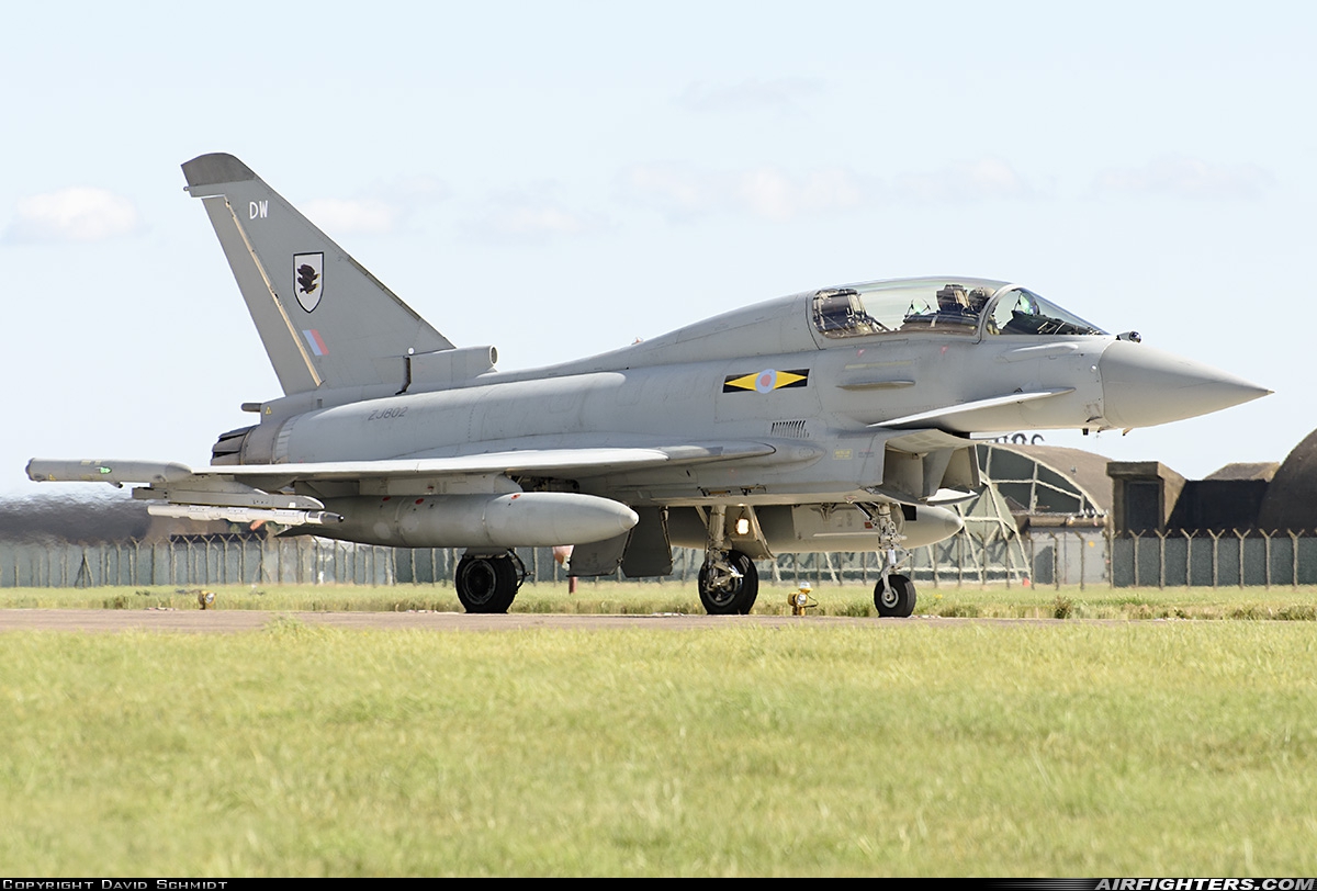 UK - Air Force Eurofighter Typhoon T3 ZJ802 at Coningsby (EGXC), UK