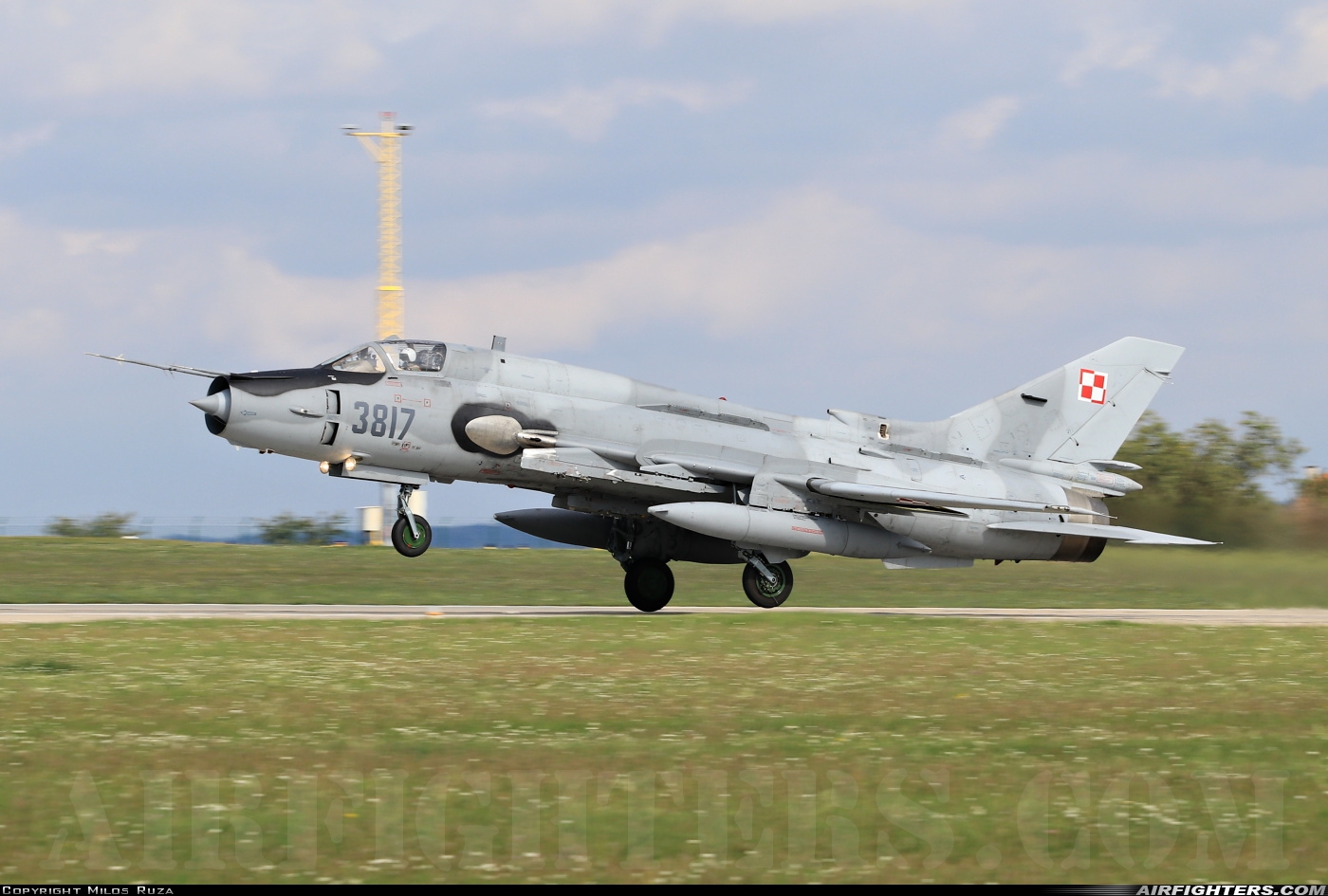 Poland - Air Force Sukhoi Su-22M4 Fitter-K 3817 at Namest nad Oslavou (LKNA), Czech Republic