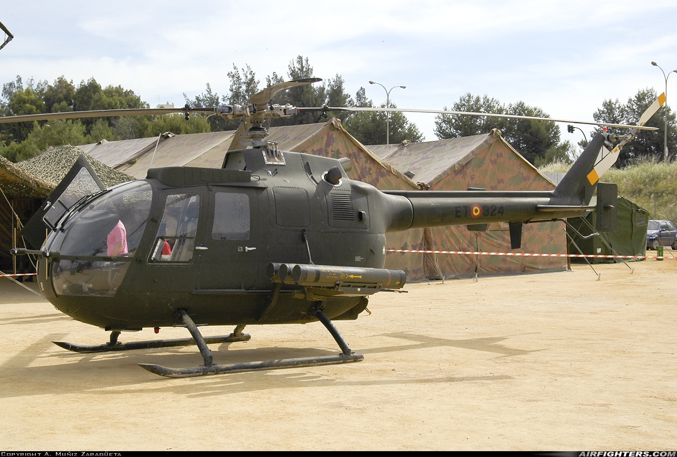 Spain - Army MBB Bo-105ATH HA.15-55 at Off-Airport - Seville, Spain