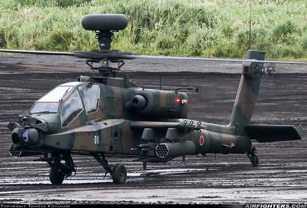 Japan - Army Boeing AH-64DJP Apache Longbow 74501 at Off-Airport - Shizuoka, Japan