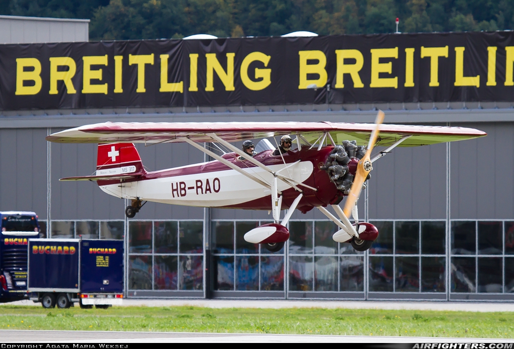 Private - Association Morane 317 Morane-Saulnier MS.317 HB-RAO at Sion (- Sitten) (SIR / LSGS / LSMS), Switzerland