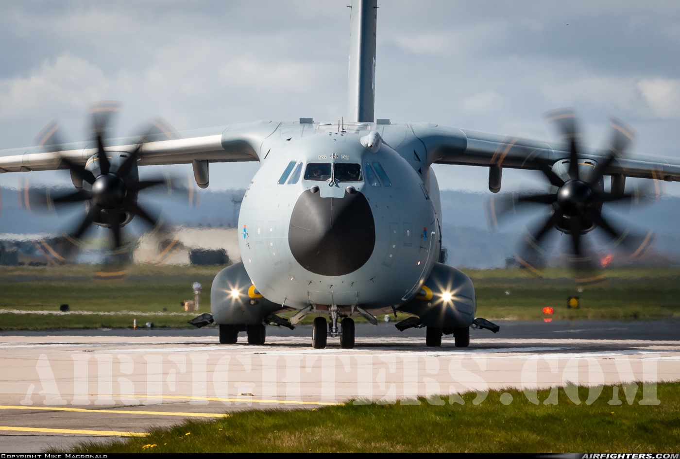 Germany - Air Force Airbus A400M-180 Atlas 54+03 at Lossiemouth (LMO / EGQS), UK