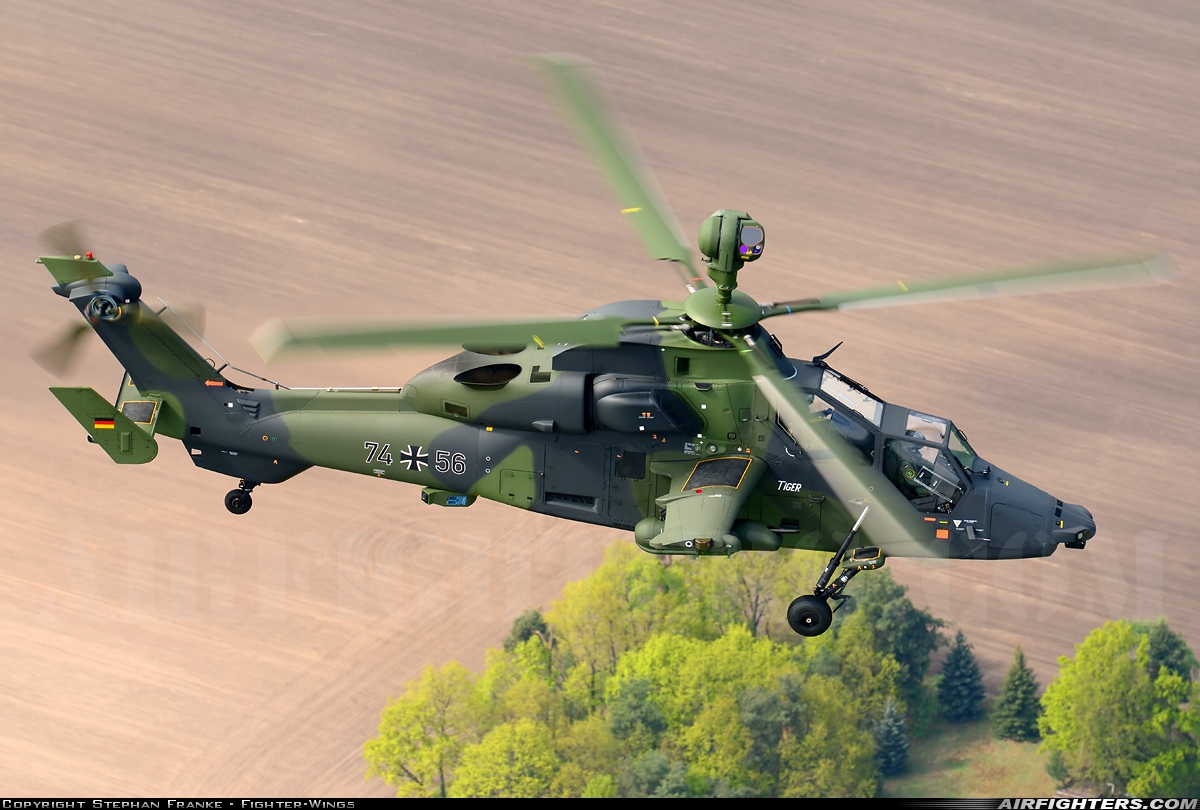 Germany - Air Force Eurocopter EC-665 Tiger UHT 74+56 at In Flight, Germany