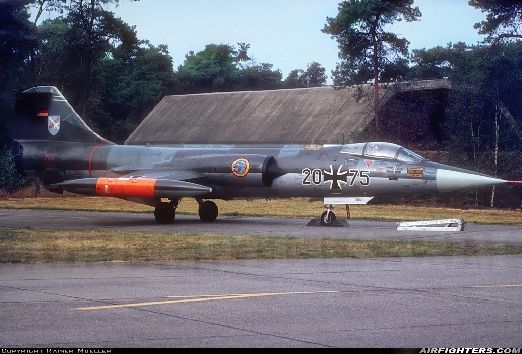Germany - Air Force Lockheed F-104G Starfighter 20+75 at Weeze (NRN / EDLV), Germany