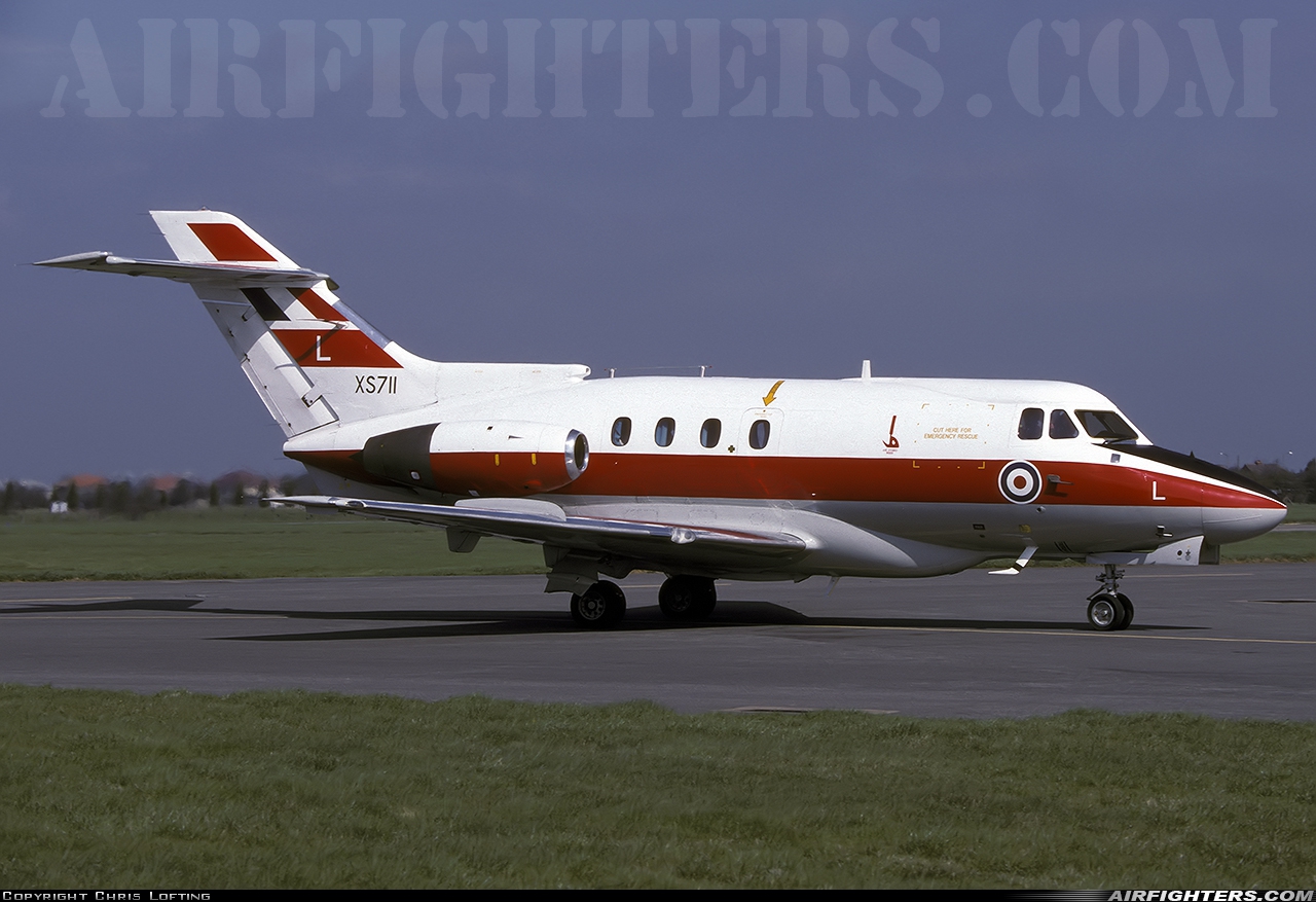 UK - Air Force Hawker Siddeley HS-125-2 Dominie T1 XS711 at Finningley (EGXI), UK
