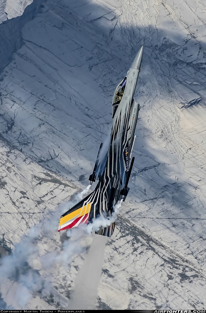Belgium - Air Force General Dynamics F-16AM Fighting Falcon FA-123 at Sion (- Sitten) (SIR / LSGS / LSMS), Switzerland