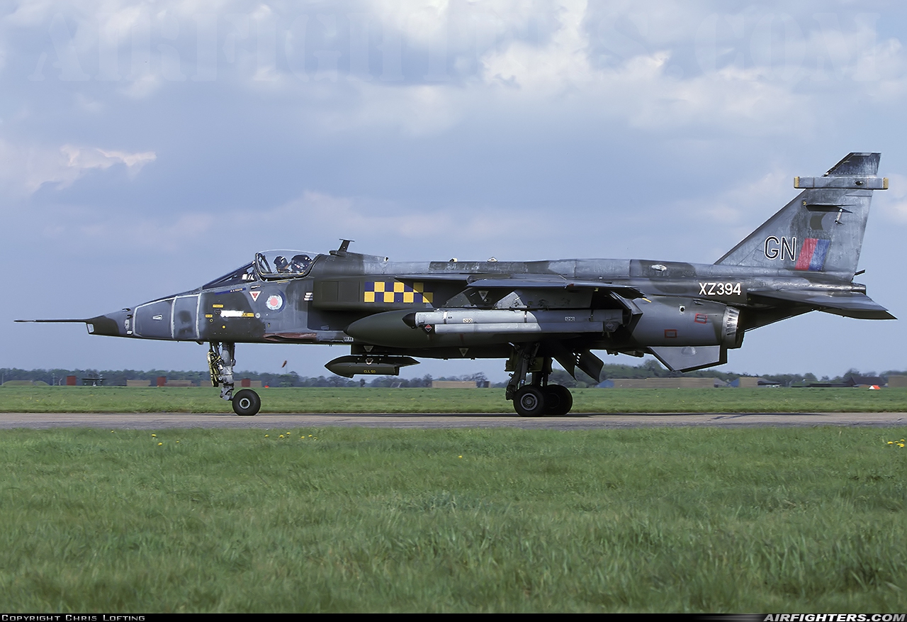 UK - Air Force Sepecat Jaguar GR1A XZ394 at Coltishall (CLF / EGYC), UK
