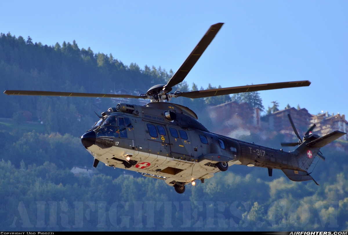 Switzerland - Air Force Aerospatiale AS-332M1 Super Puma T-317 at Sion (- Sitten) (SIR / LSGS / LSMS), Switzerland