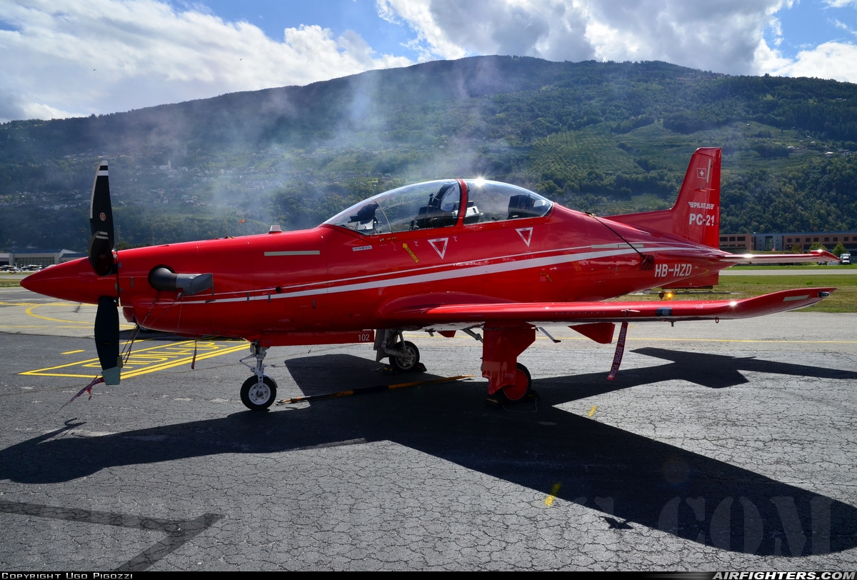 Company Owned - Pilatus Pilatus PC-21 HB-HZD at Sion (- Sitten) (SIR / LSGS / LSMS), Switzerland