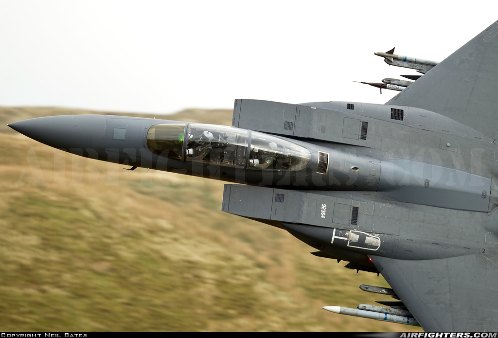 USA - Air Force McDonnell Douglas F-15E Strike Eagle 92-0364 at Off-Airport - Machynlleth Loop Area, UK