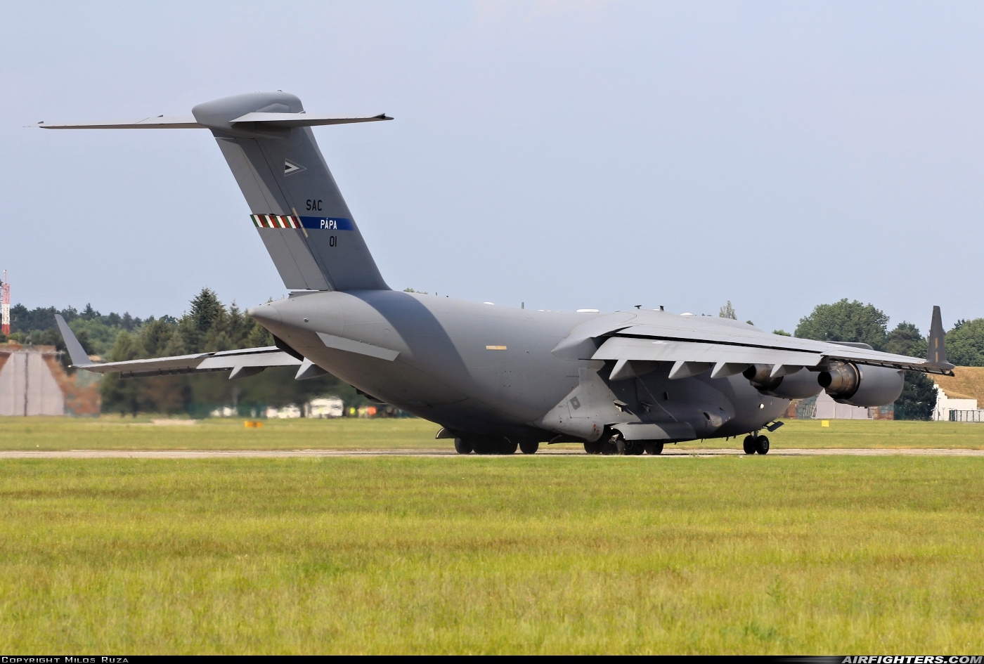 NATO - Strategic Airlift Capability Boeing C-17A Globemaster III 08-0001 at Pardubice (PED / LKPD), Czech Republic