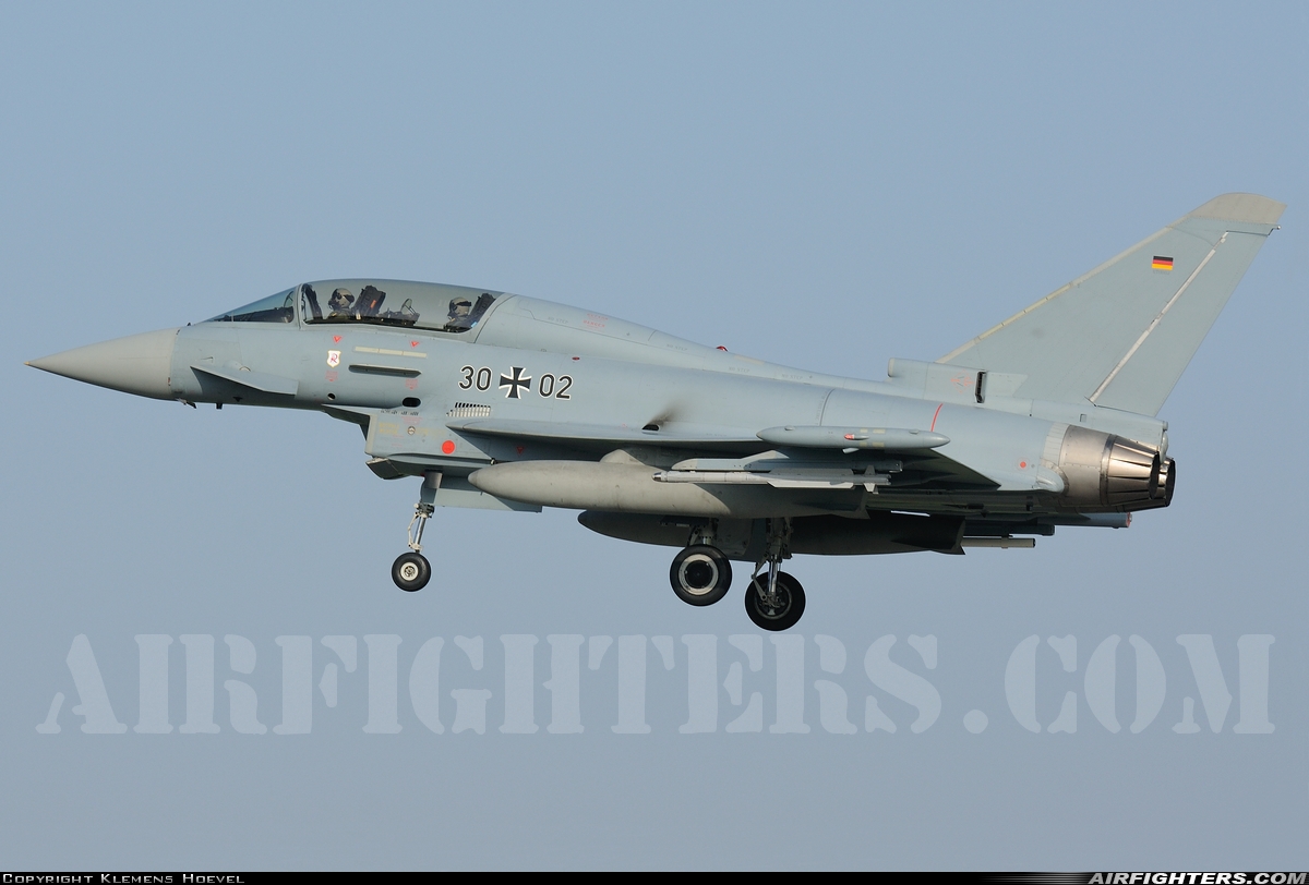 Germany - Air Force Eurofighter EF-2000 Typhoon T 30+02 at Wittmundhafen (Wittmund) (ETNT), Germany