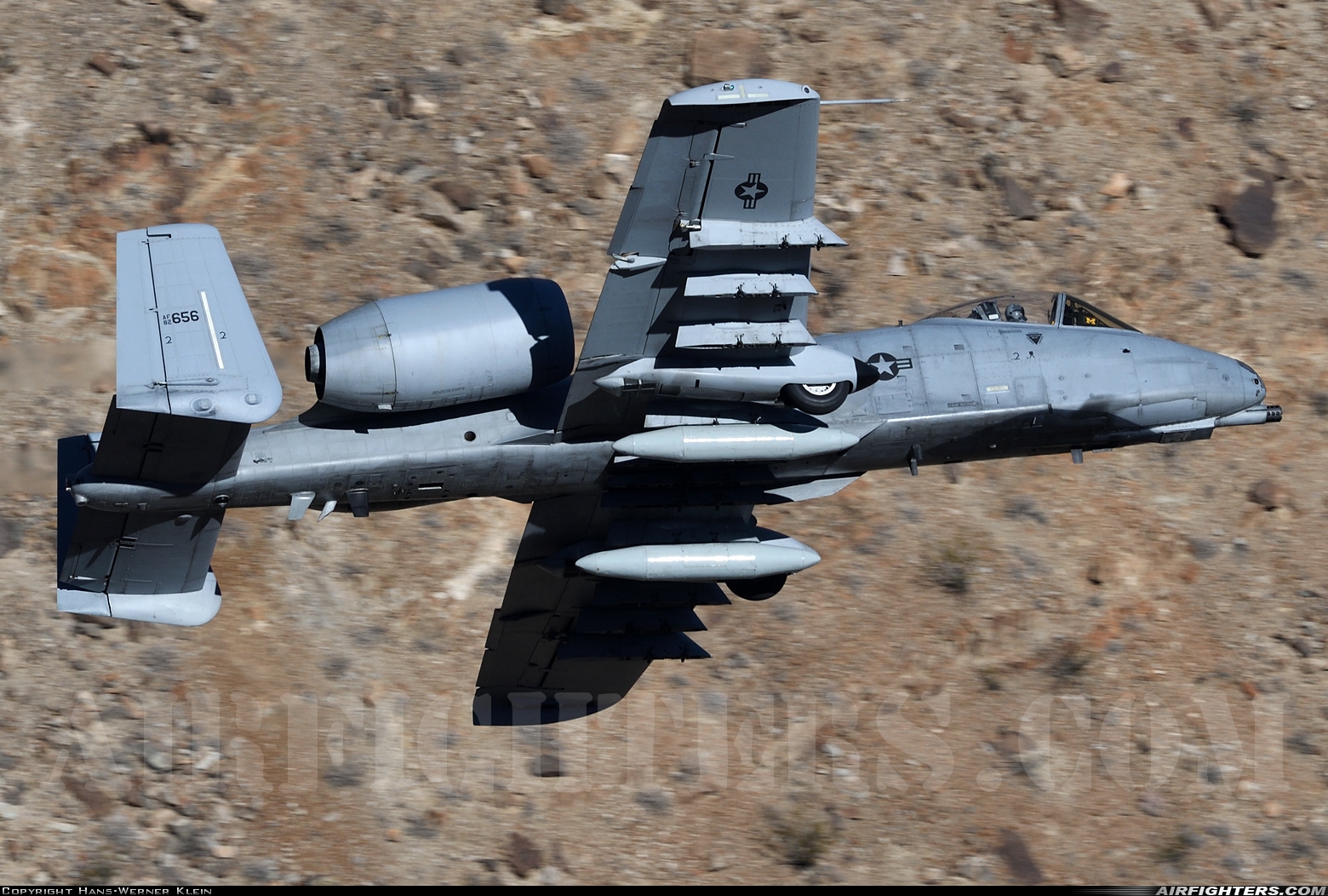 USA - Air Force Fairchild A-10C Thunderbolt II 82-0656 at Off-Airport - Rainbow Canyon area, USA