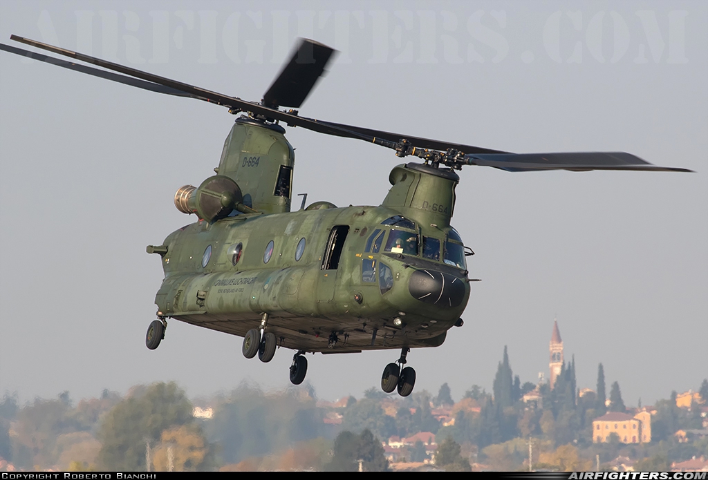 Netherlands - Air Force Boeing Vertol CH-47D Chinook D-664 at Verona - Villafranca (Valerio Catullo) (VRN / LIPX), Italy