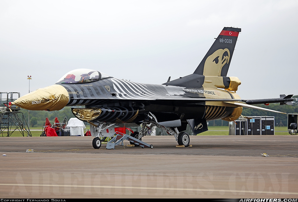 Türkiye - Air Force General Dynamics F-16C Fighting Falcon 88-0029 at Fairford (FFD / EGVA), UK