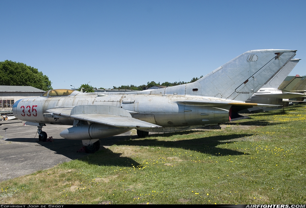 East Germany - Air Force Mikoyan-Gurevich MiG-19PM 335 at Rothenburg (EDBR), Germany