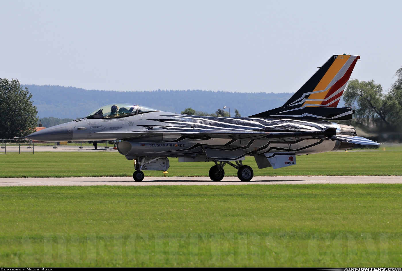 Belgium - Air Force General Dynamics F-16AM Fighting Falcon FA-123 at Caslav (LKCV), Czech Republic