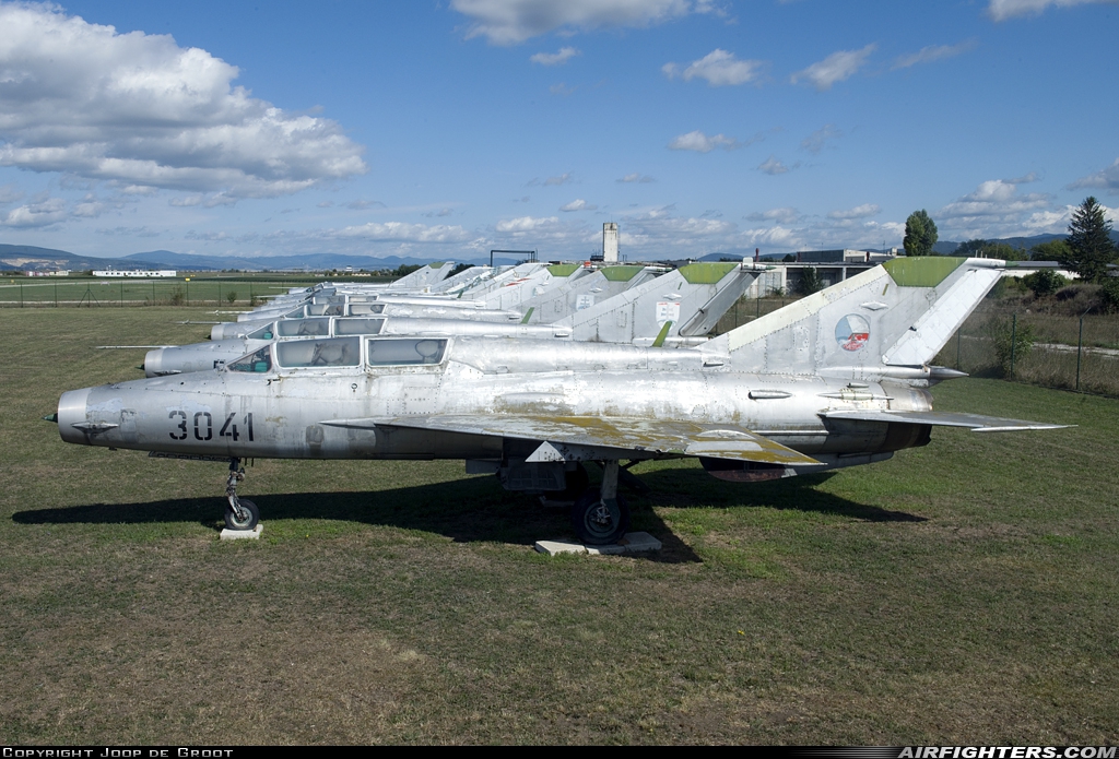 Czechoslovakia - Air Force Mikoyan-Gurevich MiG-21UM 3041 at Piestany (PZY / LZPP), Slovakia