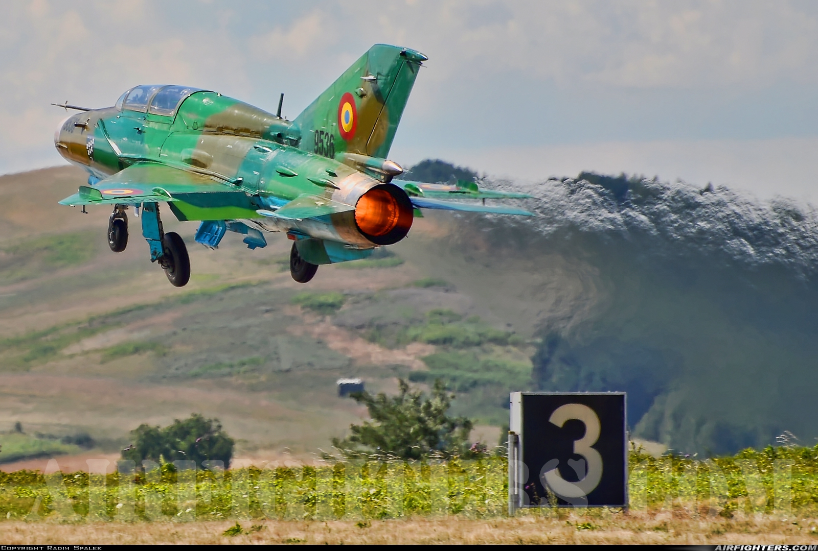 Romania - Air Force Mikoyan-Gurevich MiG-21UM Lancer B 9536 at Campia Turzii (LRCT), Romania
