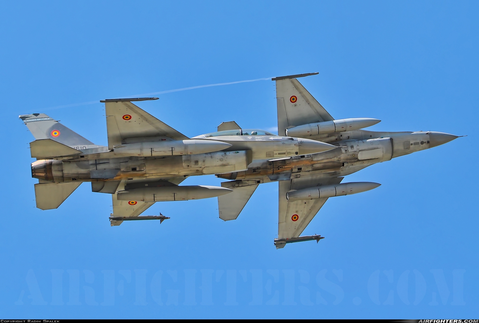 Romania - Air Force General Dynamics F-16BM Fighting Falcon 1610 at Campia Turzii (LRCT), Romania