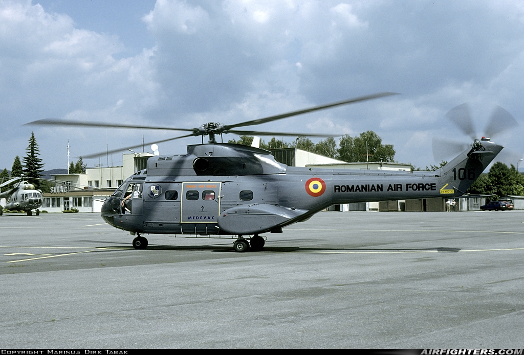 Romania - Air Force IAR-330L Puma 106 at Sliac (LZSL), Slovakia
