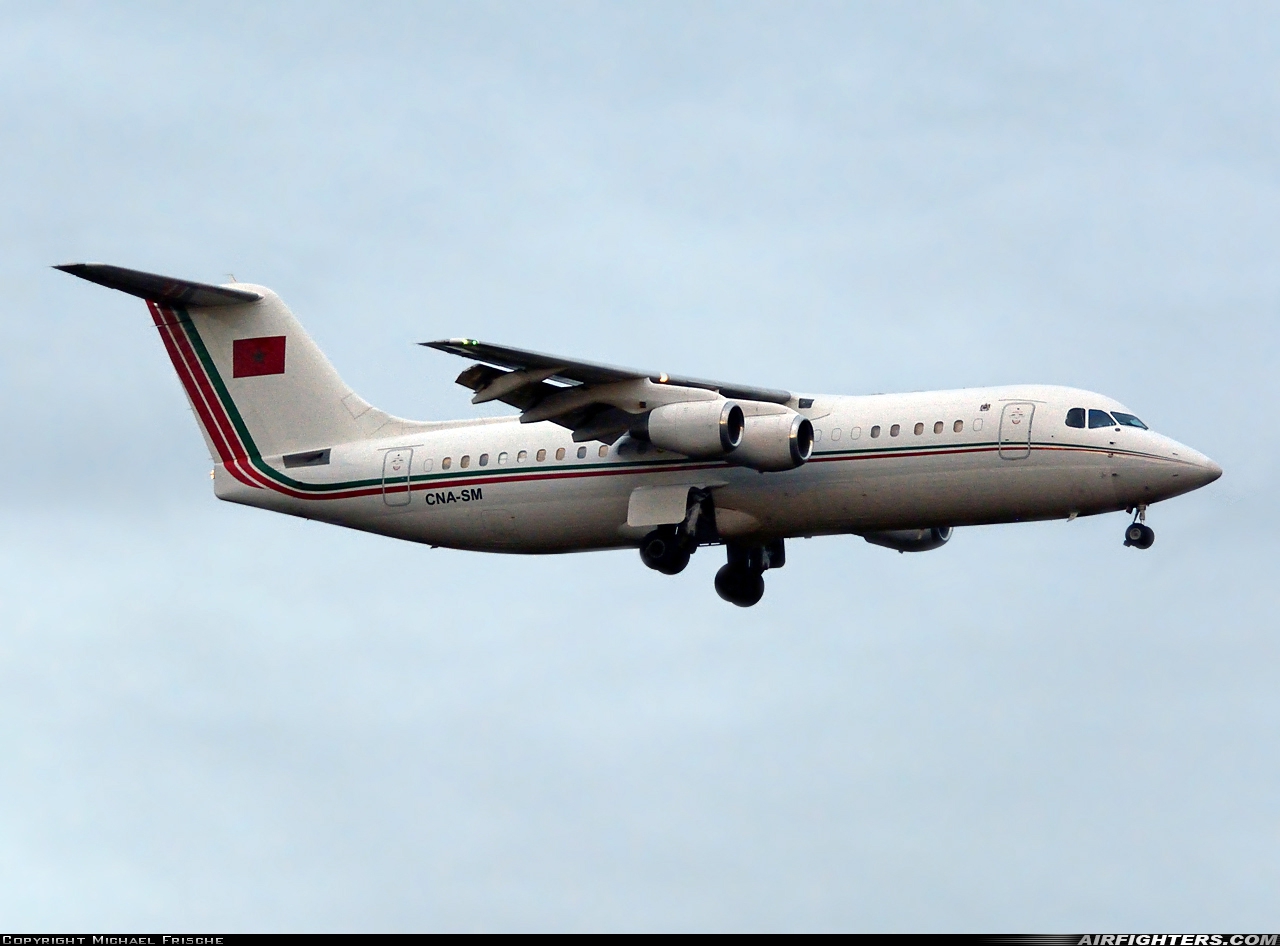 Morocco - Government British Aerospace BAe-146-RJ100 CNA-SM at Cologne / Bonn (- Konrad Adenauer / Wahn) (CGN / EDDK), Germany