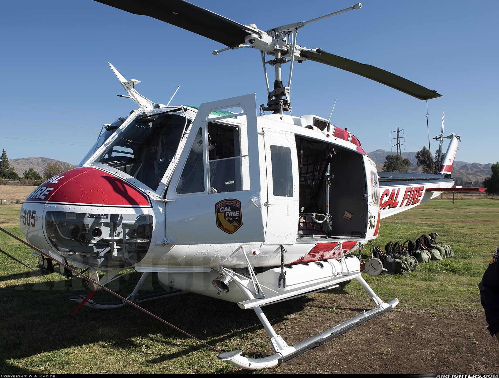 USA - United States Forest Service Bell UH-1H Iroquois (205) N488DF at Off-Airport - Los Angeles - Hansen Dam Park, USA