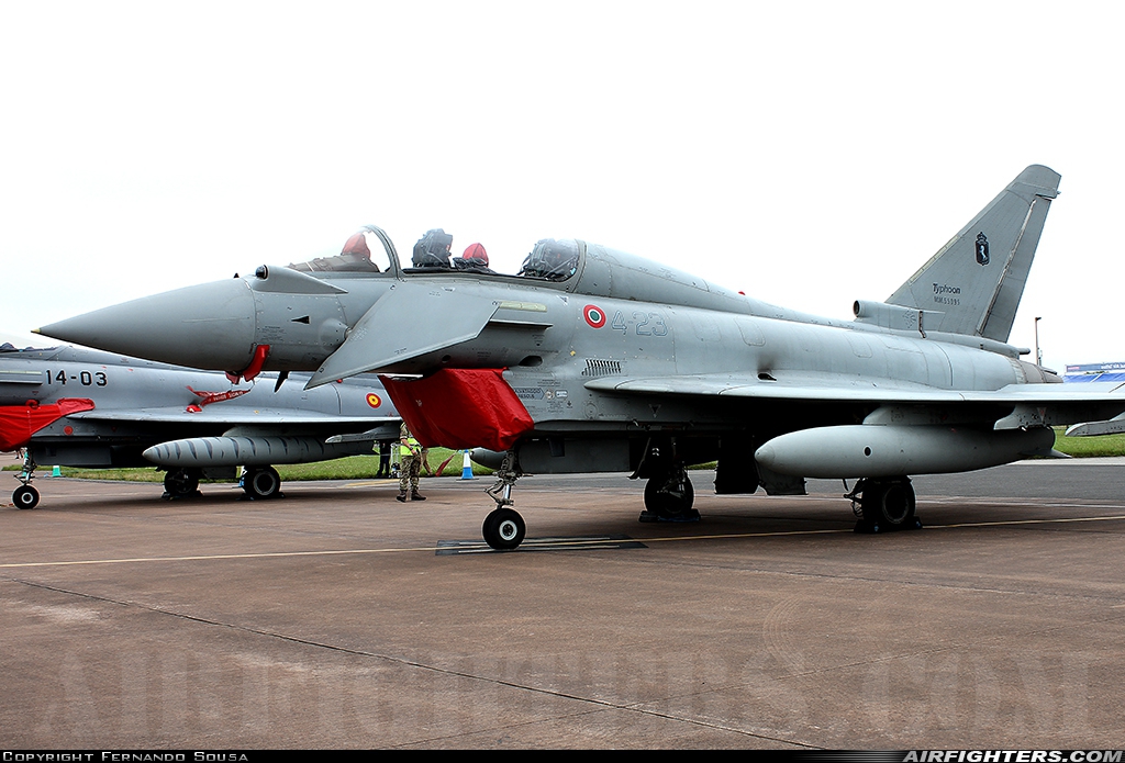 Italy - Air Force Eurofighter TF-2000A Typhoon (EF-2000T) MM55095 at Fairford (FFD / EGVA), UK