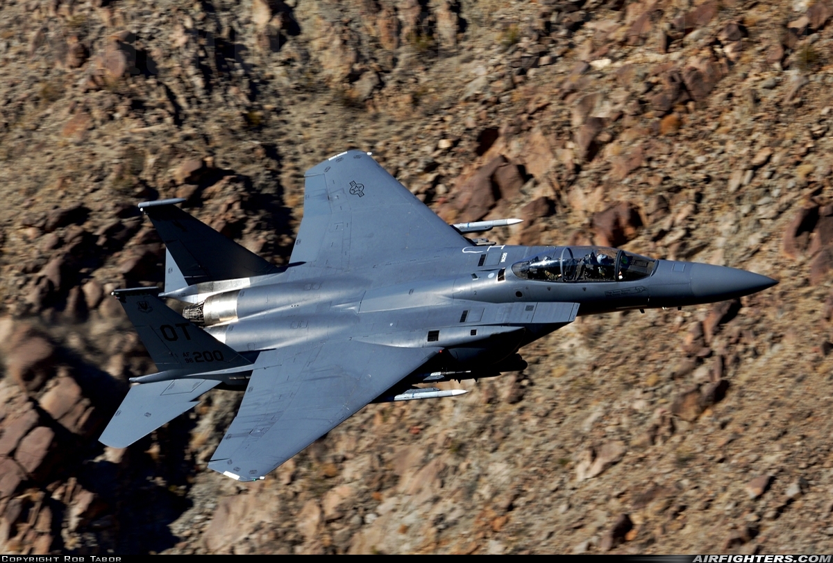 USA - Air Force McDonnell Douglas F-15E Strike Eagle 96-0200 at Off-Airport - Rainbow Canyon area, USA