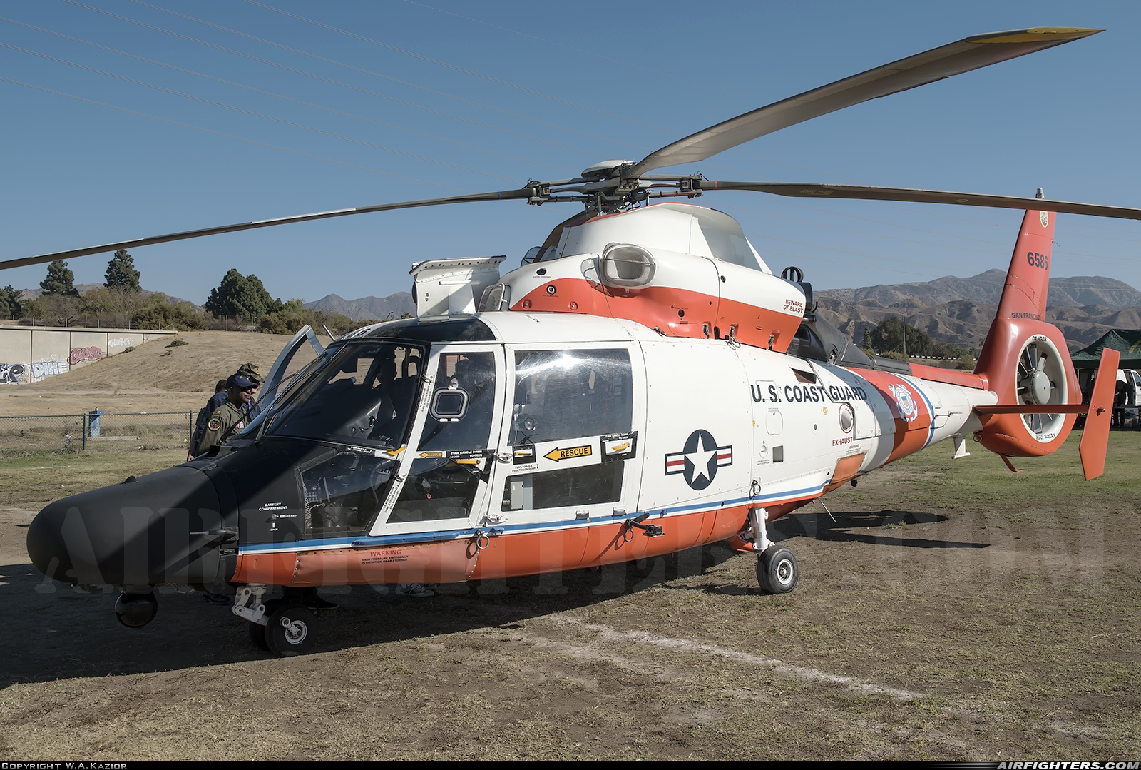 USA - Coast Guard Aerospatiale MH-65D Dolphin (SA-366G-1) 6586 at Off-Airport - Los Angeles - Hansen Dam Park, USA