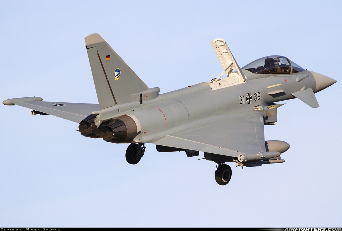 Germany - Air Force Eurofighter EF-2000 Typhoon S 31+39 at Albacete (- Los Llanos) (LEAB), Spain