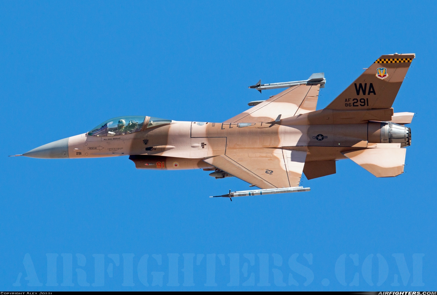 USA - Air Force General Dynamics F-16C Fighting Falcon 86-0291 at Las Vegas - Nellis AFB (LSV / KLSV), USA