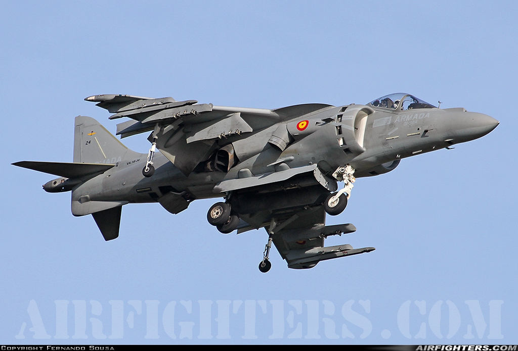 Spain - Navy McDonnell Douglas EAV-8B+ Harrier II VA.1B-36 at Rota (LERT), Spain