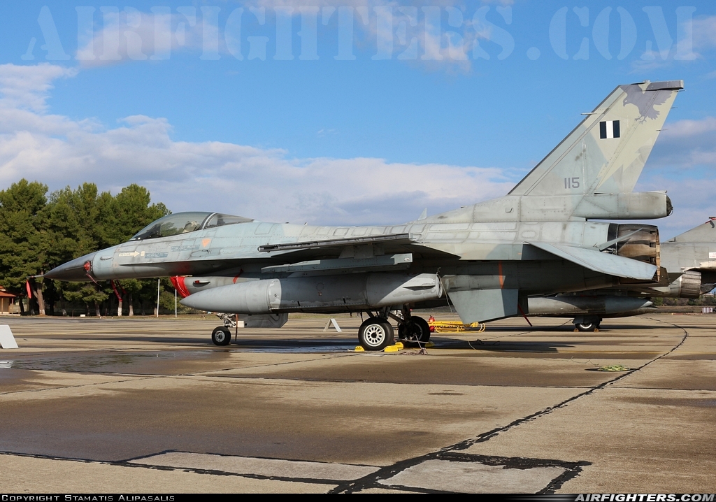 Greece - Air Force General Dynamics F-16C Fighting Falcon 115 at Tanagra (LGTG), Greece