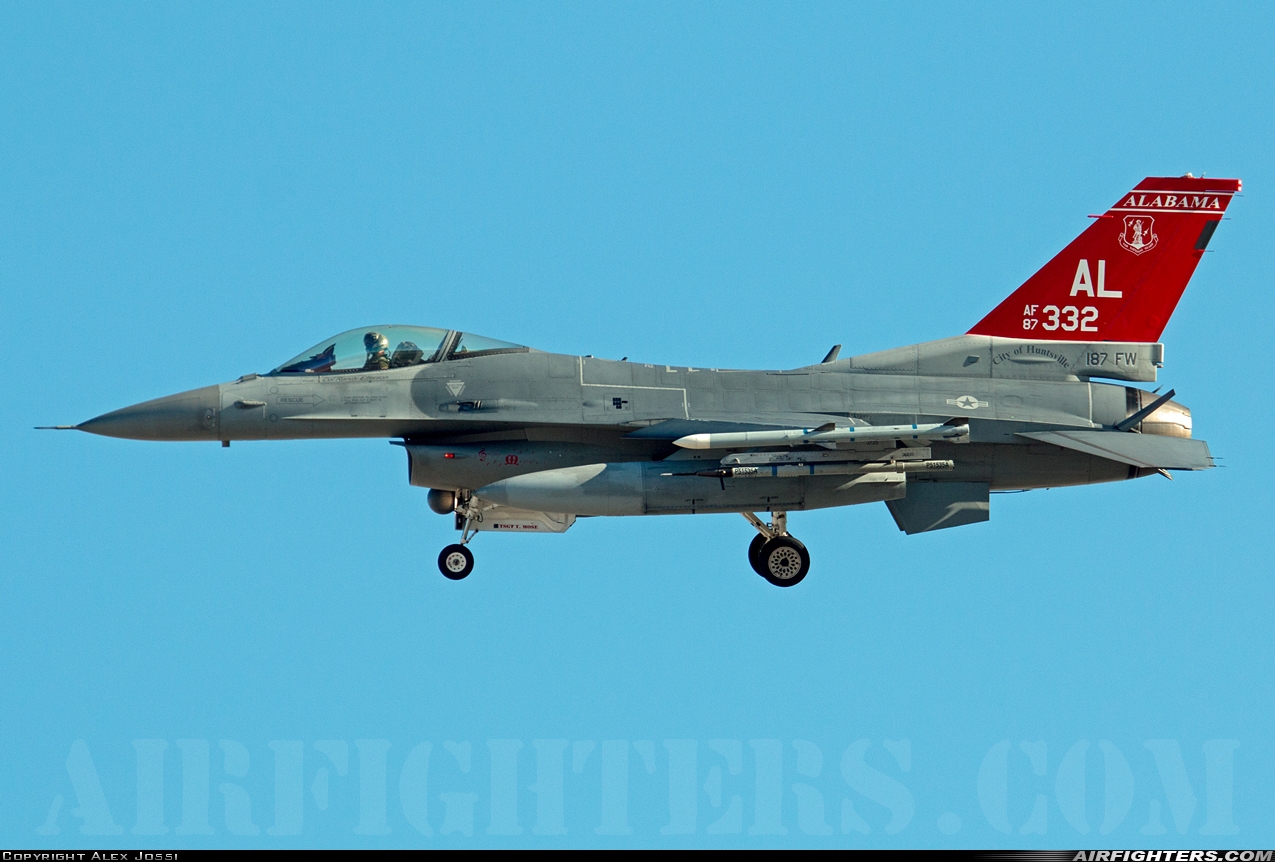 USA - Air Force General Dynamics F-16C Fighting Falcon 87-0332 at Las Vegas - Nellis AFB (LSV / KLSV), USA